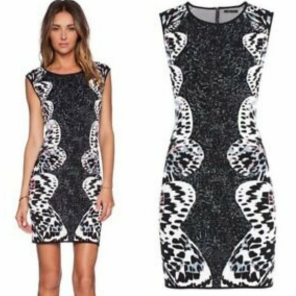 BCBGmaxAzria Sleeveless Bodycon Mini Dress Sz XS Black - Picture 8 of 8